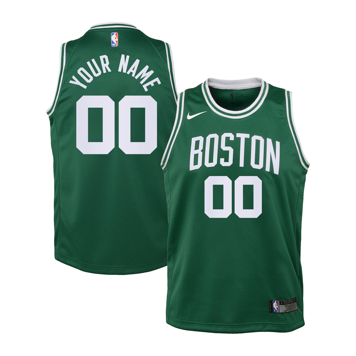 Boston Celtics NBA Nike Replica Icon Jersey - Custom - Kids