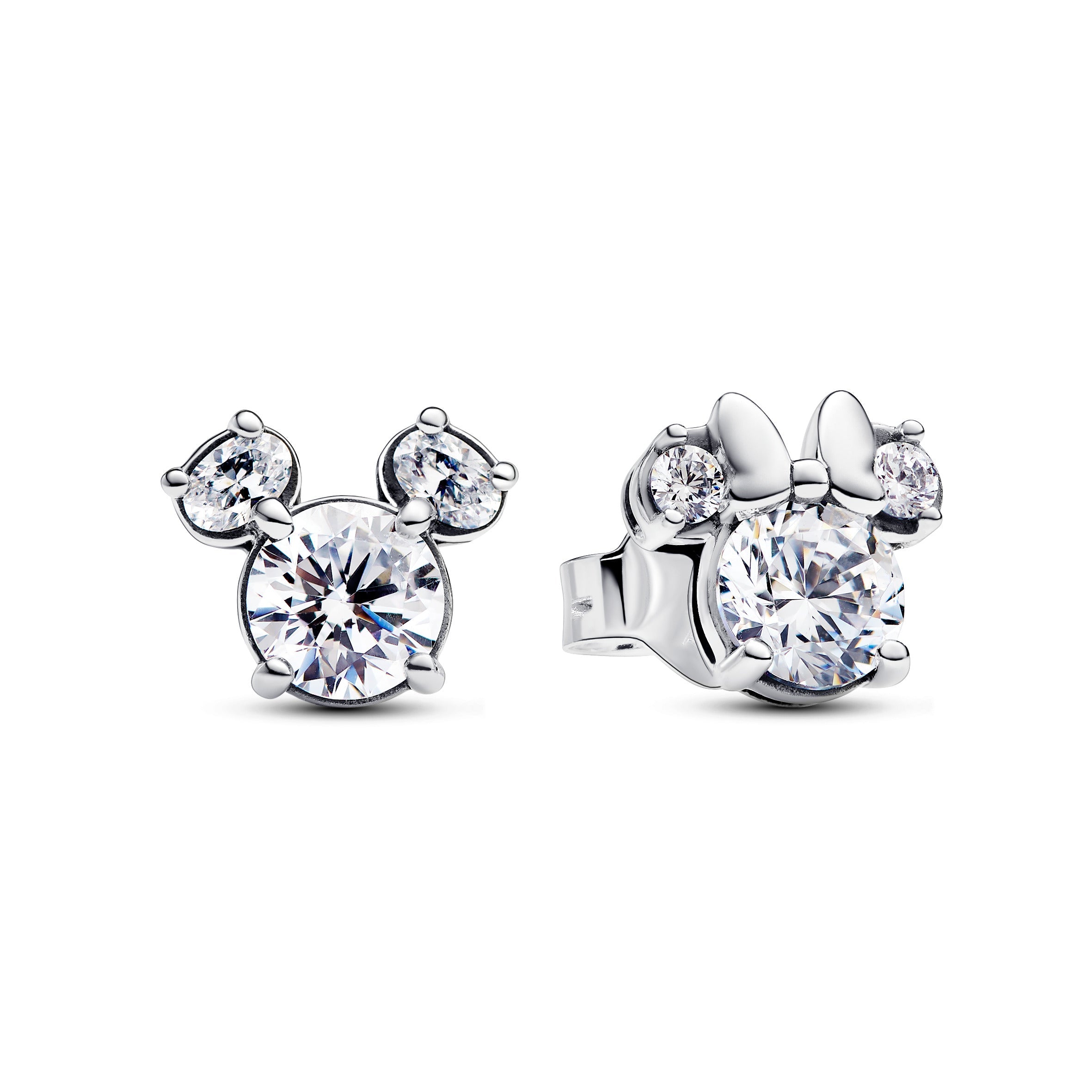PANDORA Disney Mickey Mouse And Minnie Mouse Sparkling Stud Earrings Disney X PANDORA Statement Ring Jewelry Gift