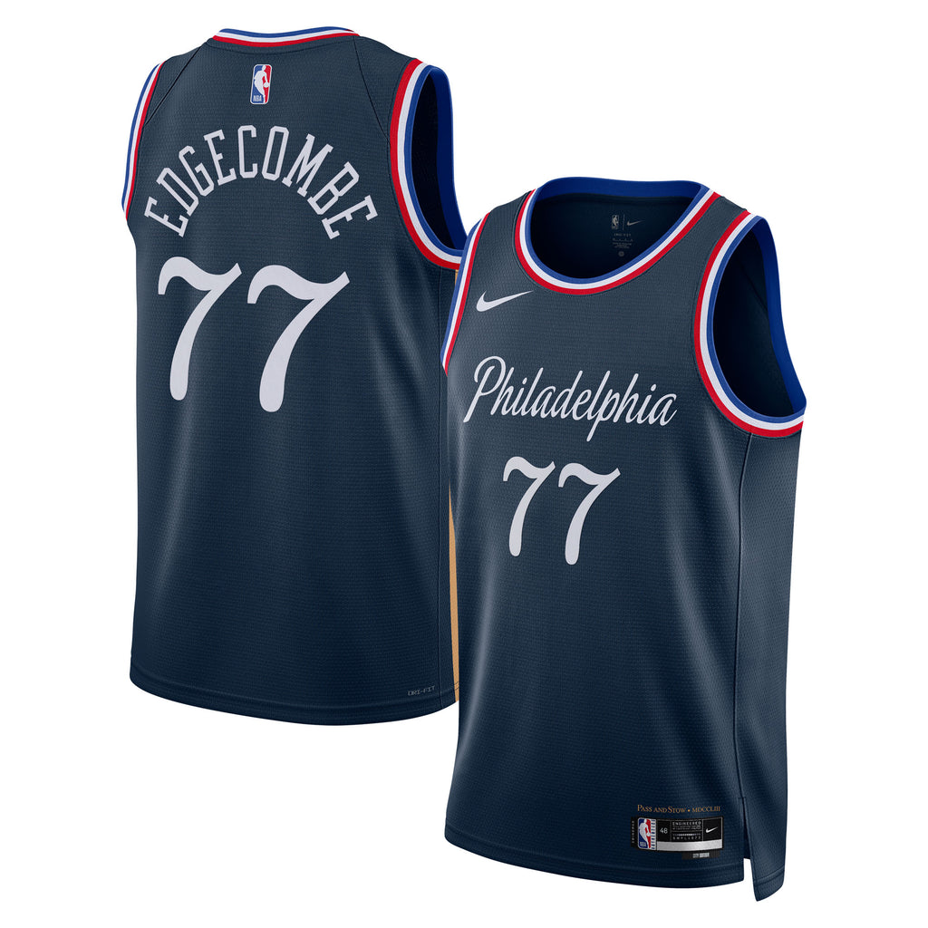 Philadelphia 76ers NBA Nike 2025/26 City Edition Swingman Jersey - Navy - VJ Edgecombe - Unisex