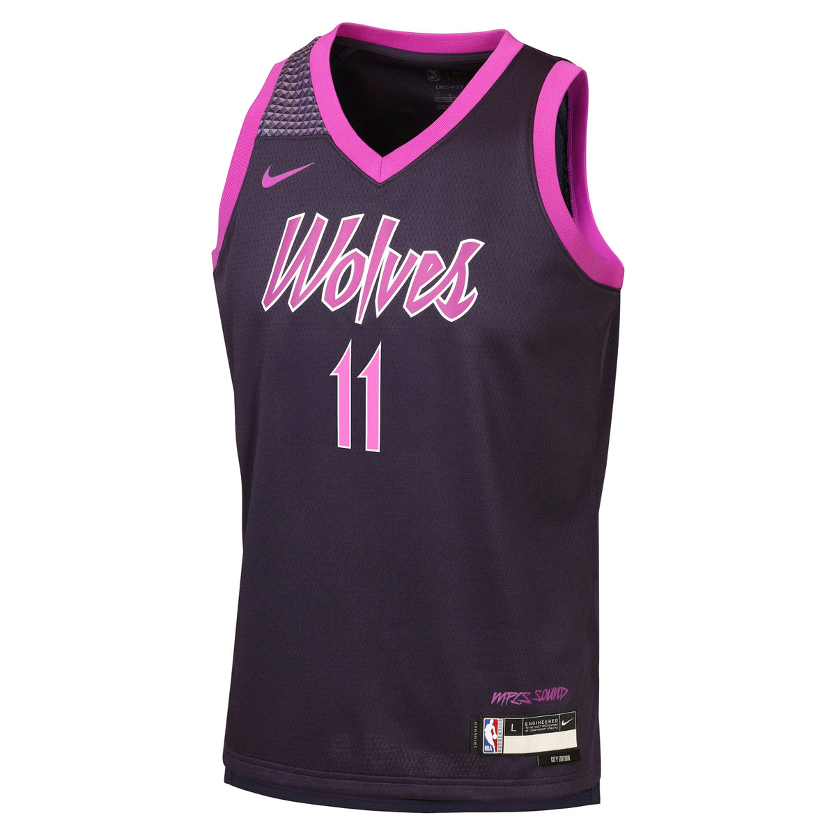 Minnesota Timberwolves NBA Nike 2025/26 City Edition Swingman Jersey - Black - Naz Reid - Youth