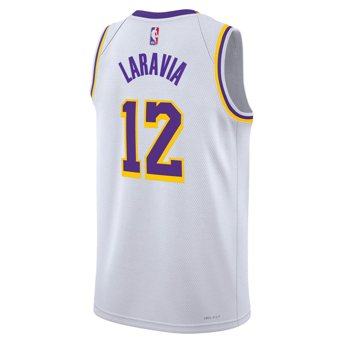 Los Angeles Lakers NBA Nike Association Edition Swingman Jersey - White - Jake LaRavia - Unisex