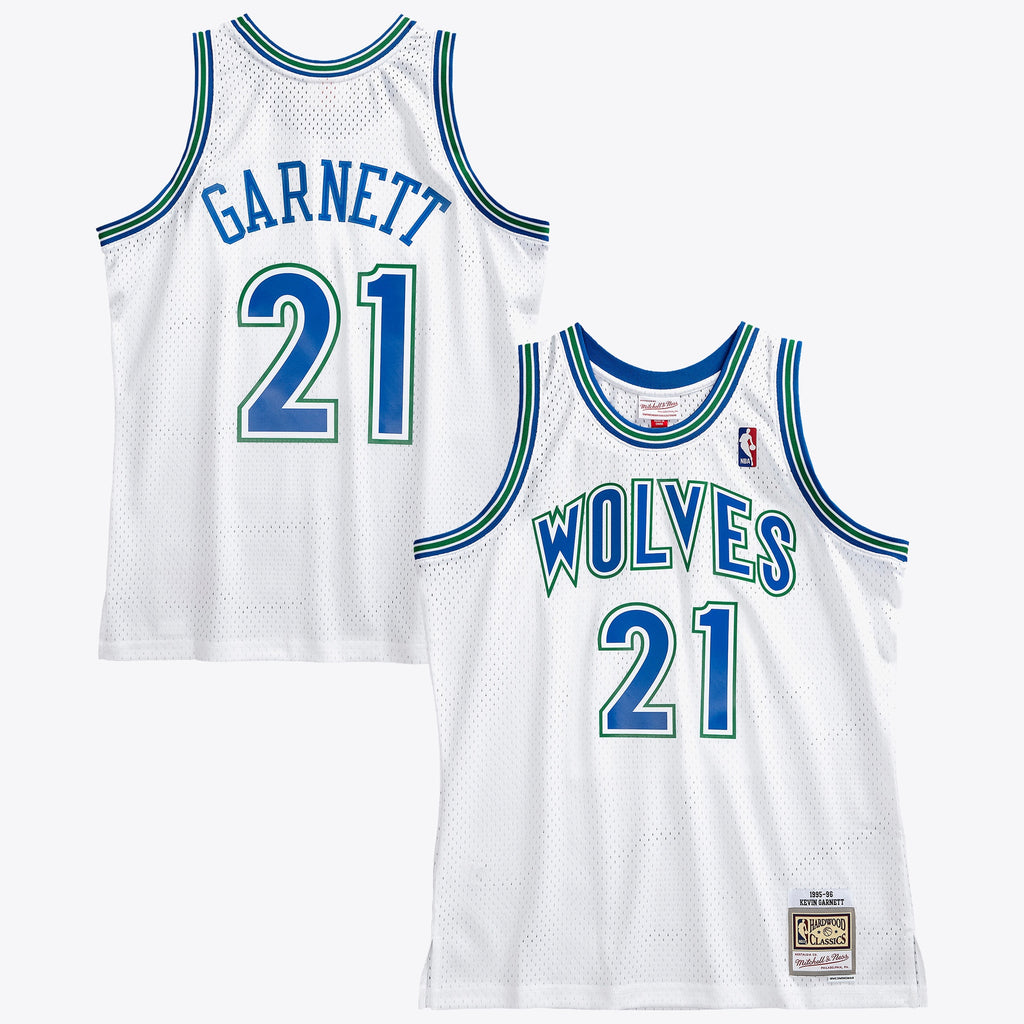 Minnesota Timberwolves NBA Mitchell & Ness Kevin Garnett 1995 Swingman Authentic Jersey - White