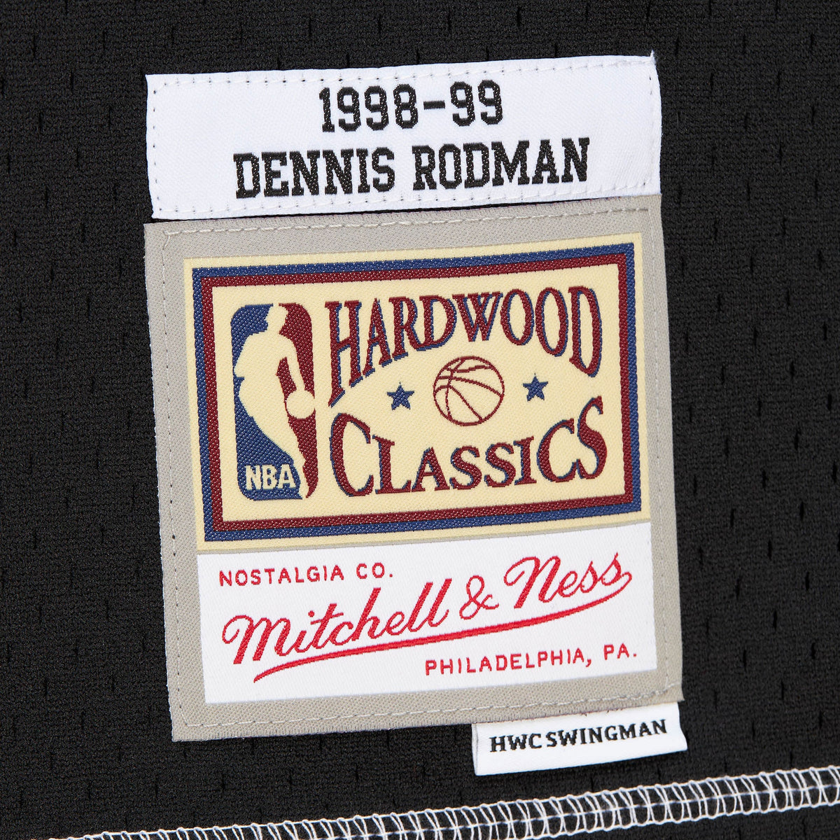 Los Angeles Lakers NBA Mitchell & Ness Dennis Rodman 1998 Contrast 2K Swingman Jersey - Black