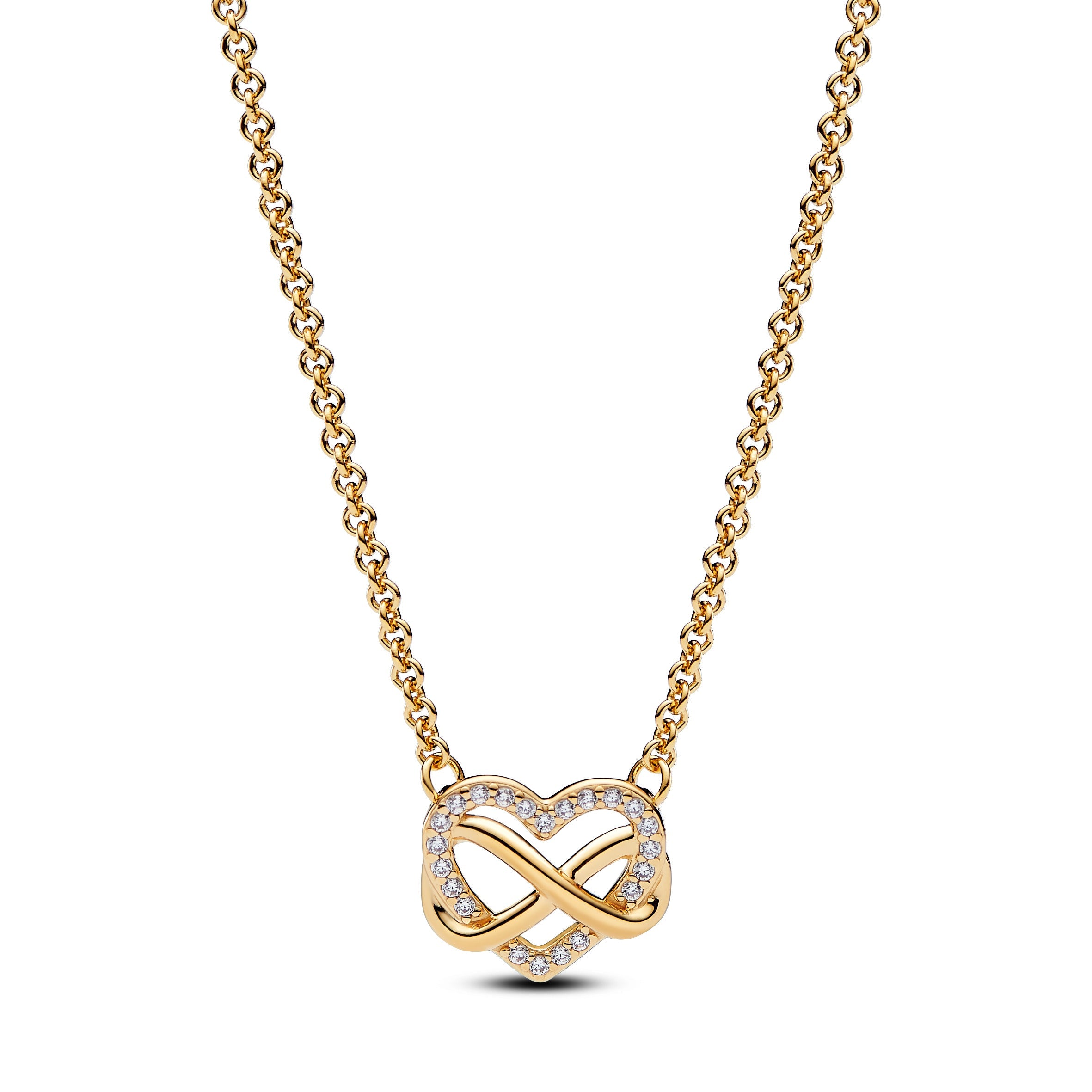 PANDORA 14K Gold Plated Infinity Heart Gift Set 14K Gold Plated Unique Metal Blend Giftsets Fashion Jewelry Gift For Women