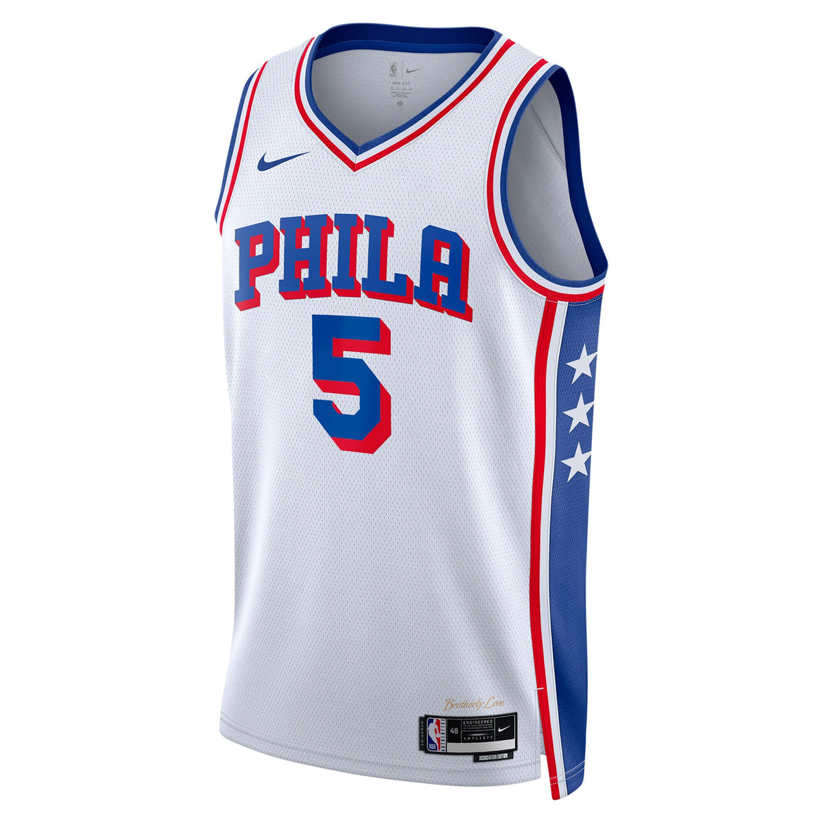 Philadelphia 76ers NBA Nike Association Edition Swingman Jersey - White - Quentin Grimes - Unisex