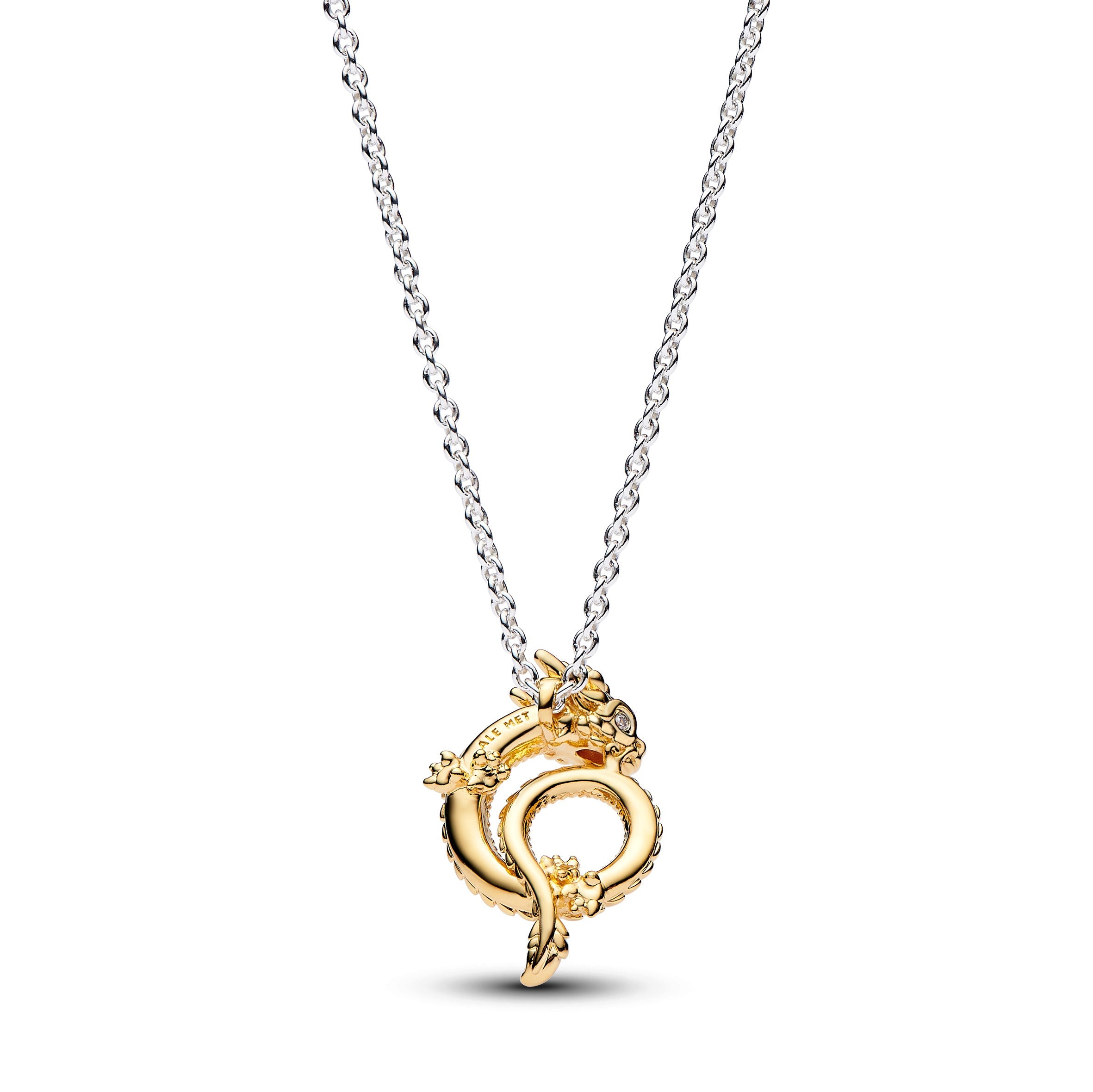 PANDORA Two-tone Chinese Year Of The Dragon Collier Necklace Necklaces Pendant Necklace Jewelry Gift