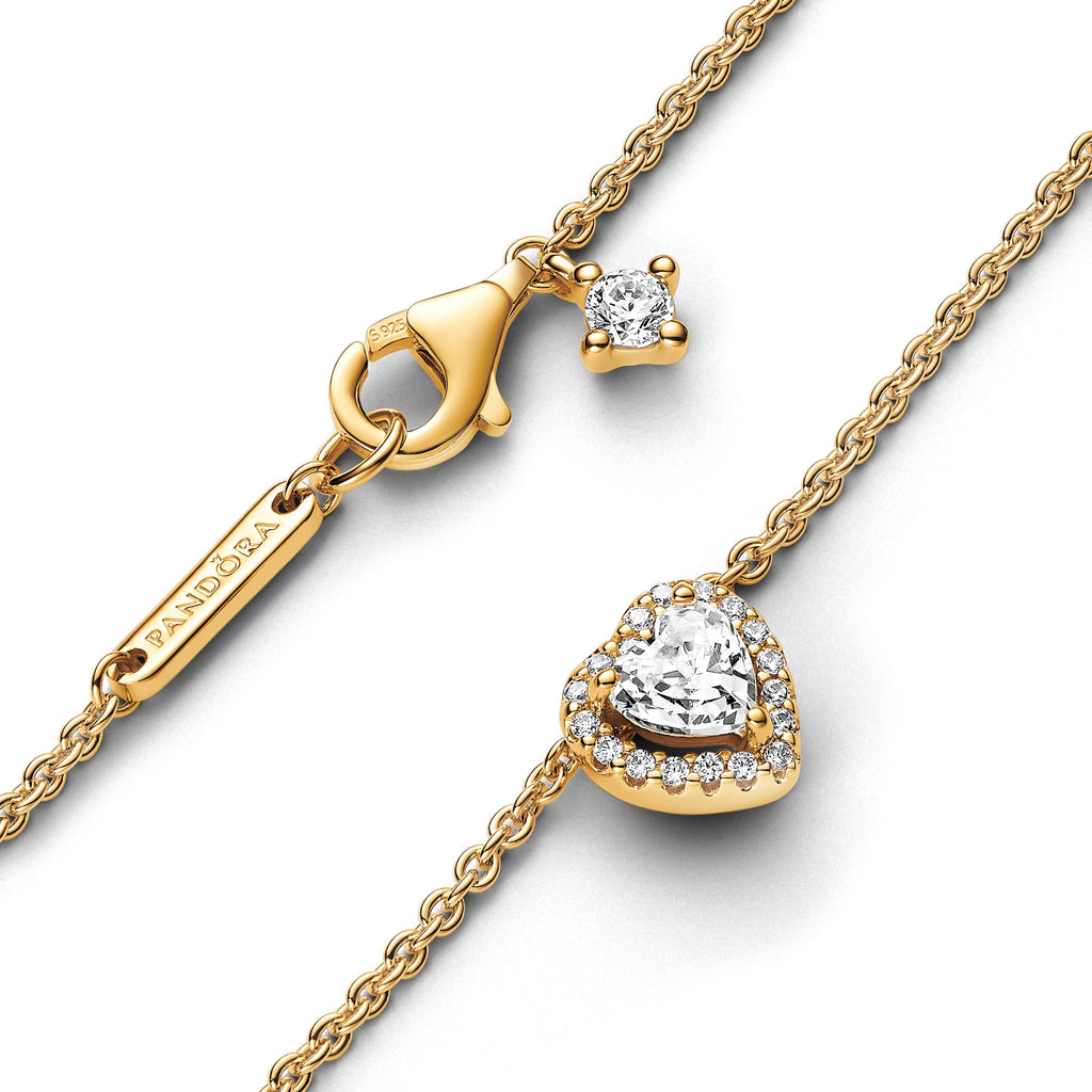 PANDORA Sparkling Heart Collier Necklace Necklaces Pendant Necklace Jewelry Gift