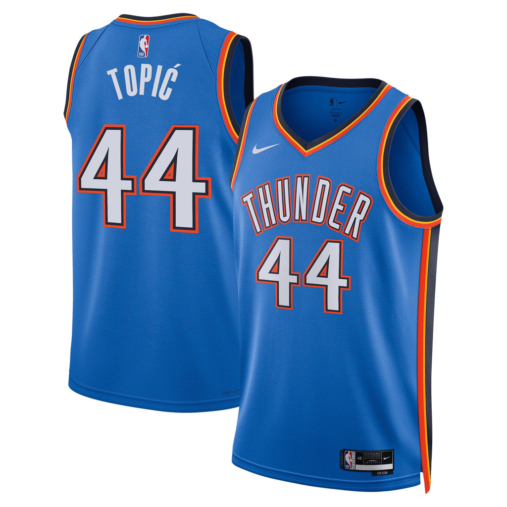 Oklahoma City Thunder NBA Nike Icon Swingman Jersey - Blue - Nikola Topić - Unisex