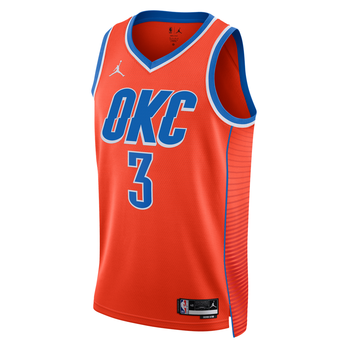 Oklahoma City Thunder NBA Jordan Brand Statement Edition Swingman Jersey - Orange - Jared McCain - Unisex