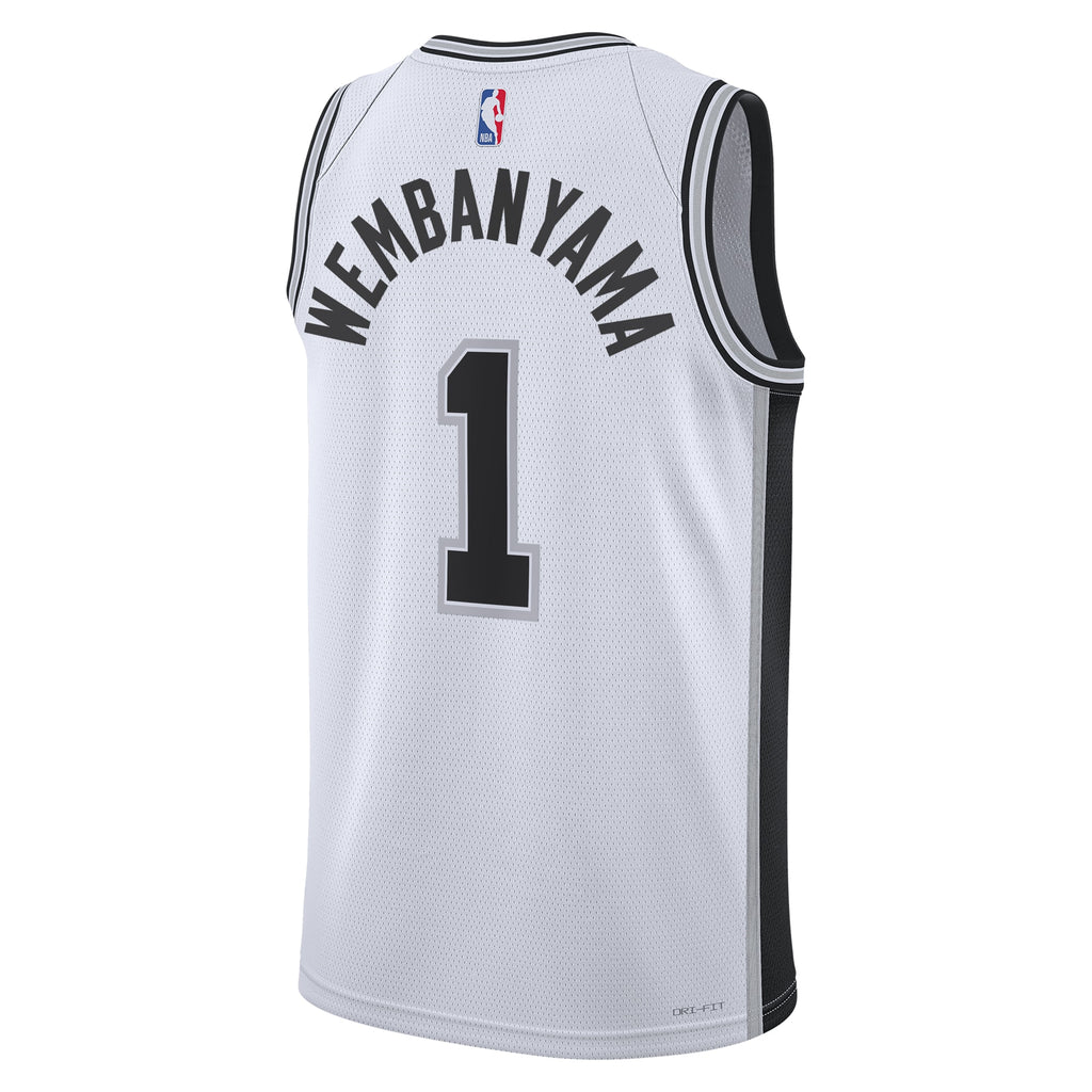 San Antonio Spurs NBA Nike Association Edition Swingman Jersey - White - Victor Wembanyama - Unisex