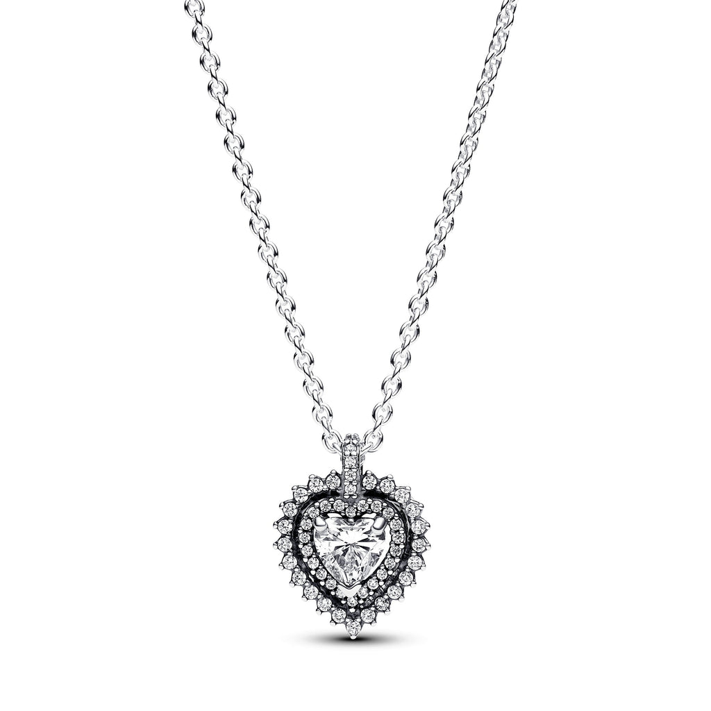 PANDORA Sparkling Heart Halo Pendant Necklace Necklaces Jewelry Gift