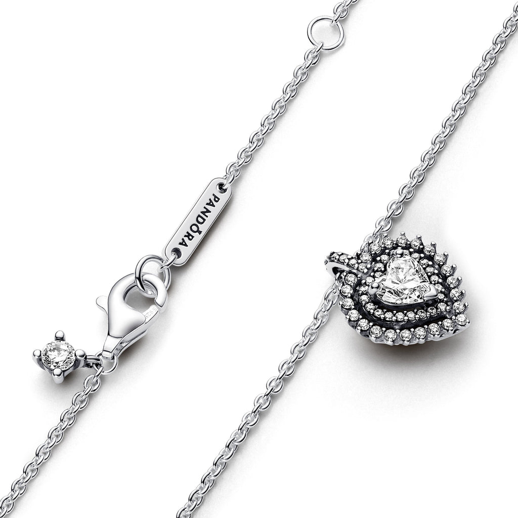 PANDORA Sparkling Heart Halo Pendant Necklace Necklaces Jewelry Gift