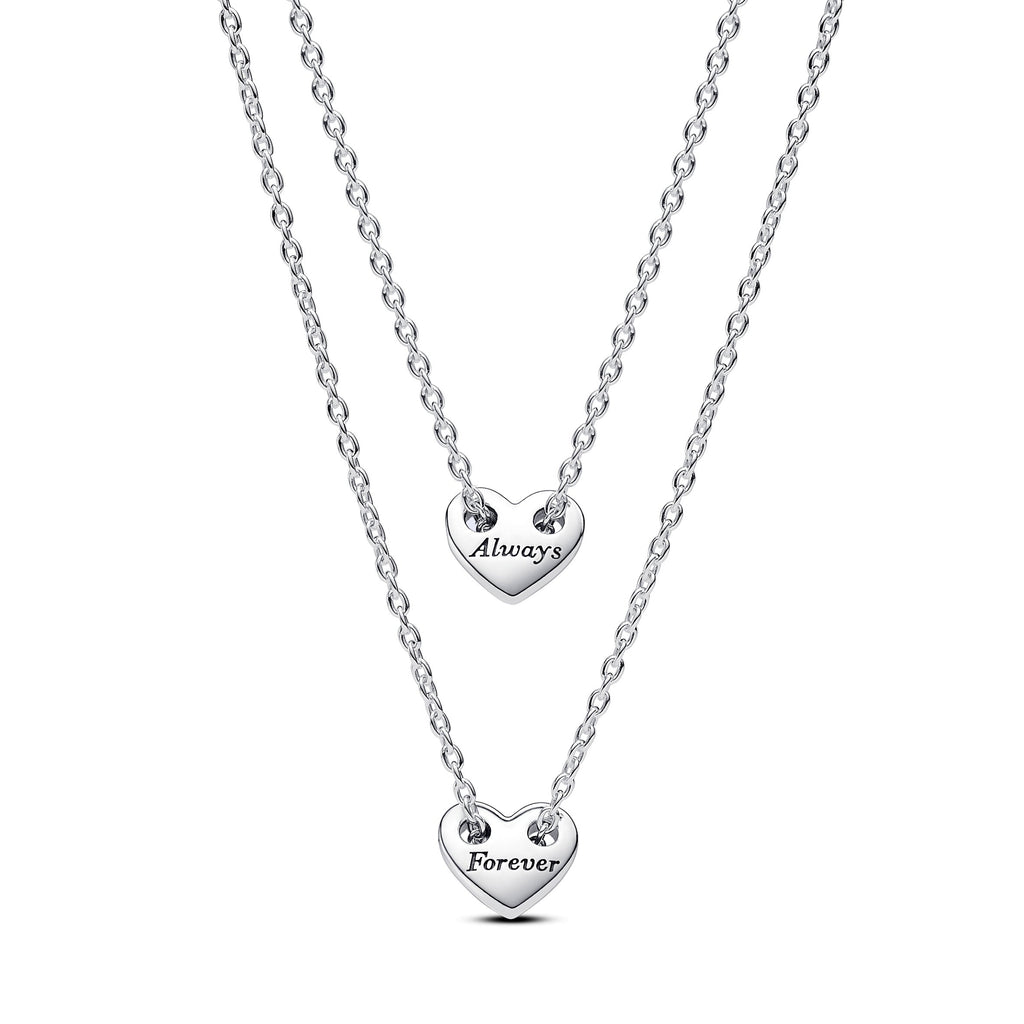 PANDORA Forever And Always Splittable Heart Collier Necklaces Pendant Necklace Jewelry Gift