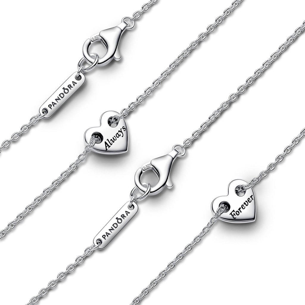 PANDORA Forever And Always Splittable Heart Collier Necklaces Pendant Necklace Jewelry Gift