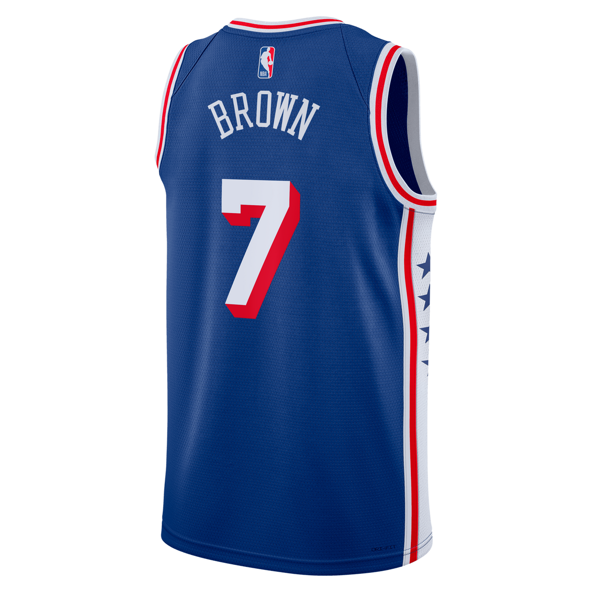 Philadelphia 76ers NBA Nike Icon Edition Swingman Jersey - Royal - Jaylen Brown - Youth