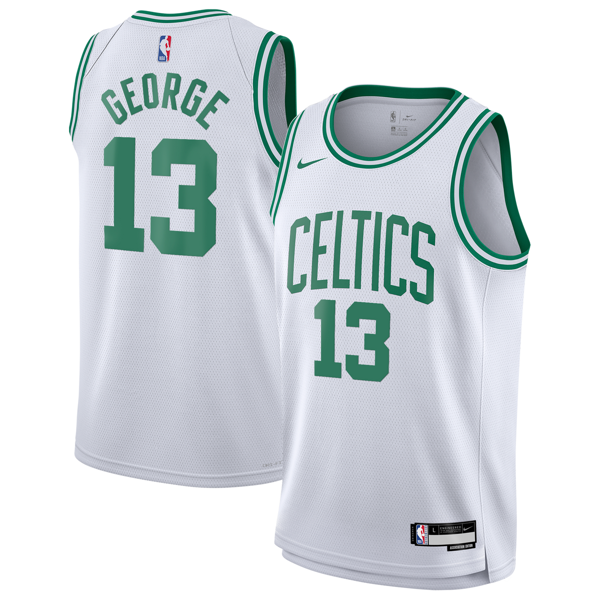 Boston Celtics NBA Nike Association Edition Swingman Jersey - White - Paul George - Youth