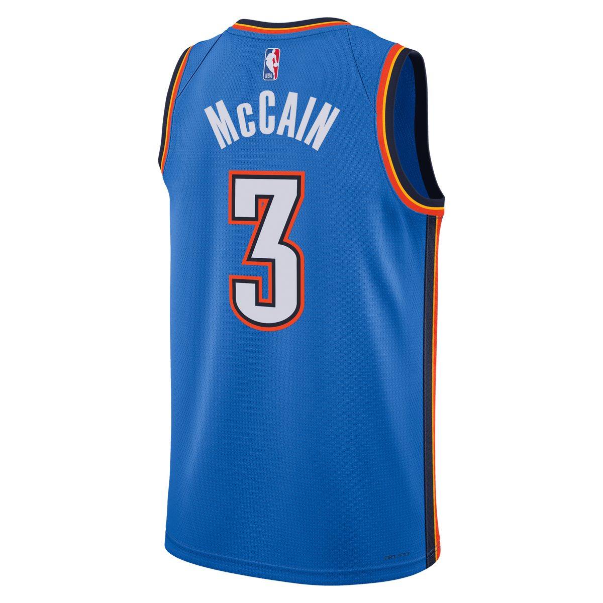 Oklahoma City Thunder NBA Nike Icon Edition Swingman Jersey - Blue - Jared McCain - Unisex