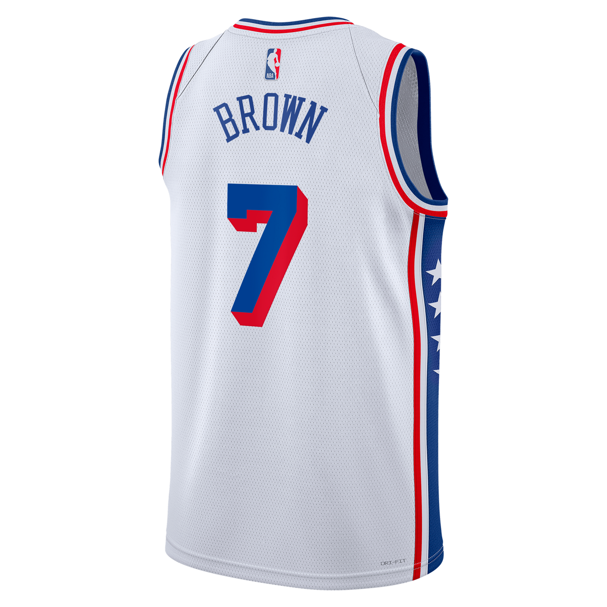 Philadelphia 76ers NBA Nike Association Edition Swingman Jersey - White - Jaylen Brown - Unisex