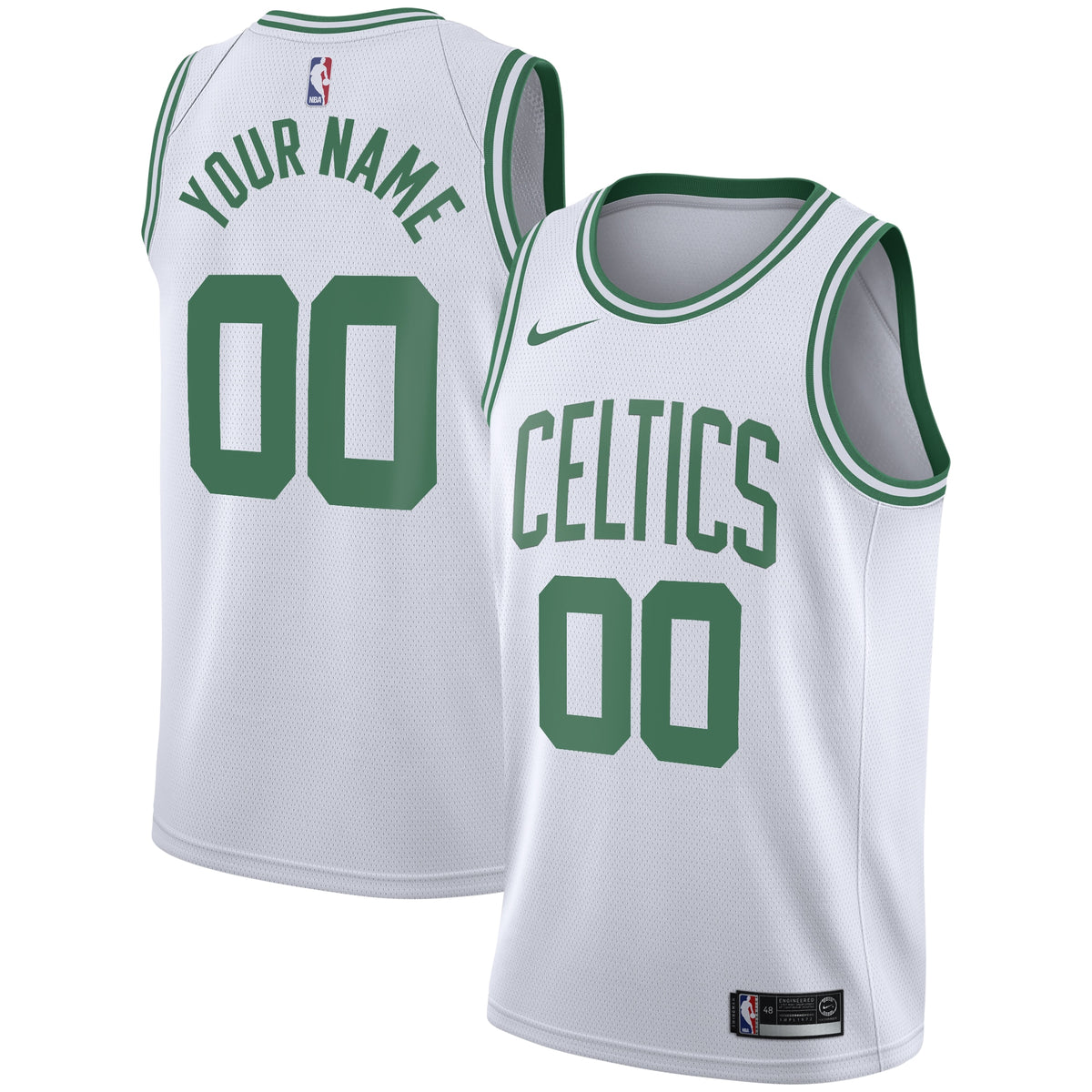 Boston Celtics NBA Nike Association Swingman Jersey - Custom - Youth