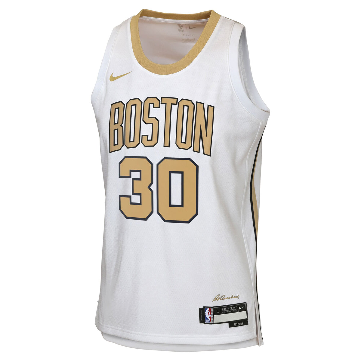Boston Celtics NBA Nike 2025/26 City Edition Swingman Jersey - White - Sam Hauser - Youth