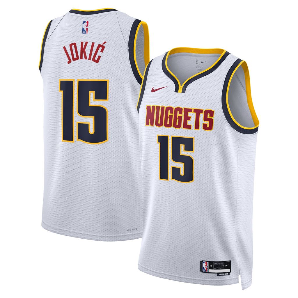 Denver Nuggets NBA Nike Association Swingman Jersey - White - Nikola Jokić - Youth