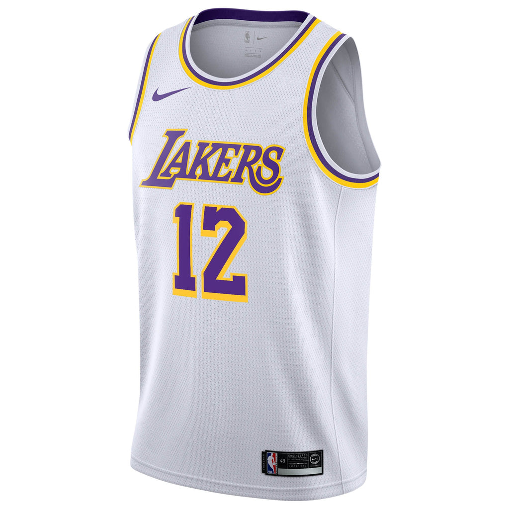 Los Angeles Lakers NBA Nike Association Edition Swingman Jersey - White - Jake LaRavia - Youth