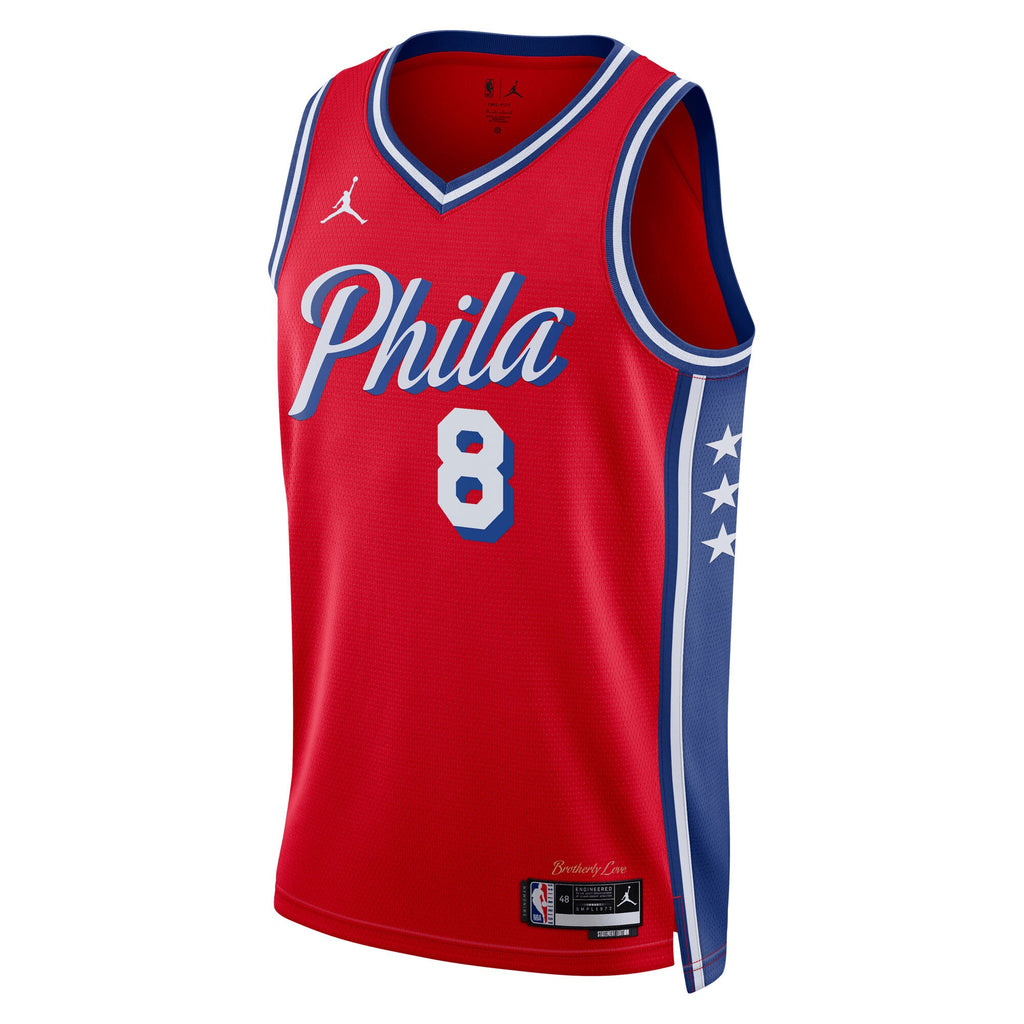 Philadelphia 76ers NBA Jordan Brand Statement Edition Swingman Jersey - Red - Paul George - Unisex