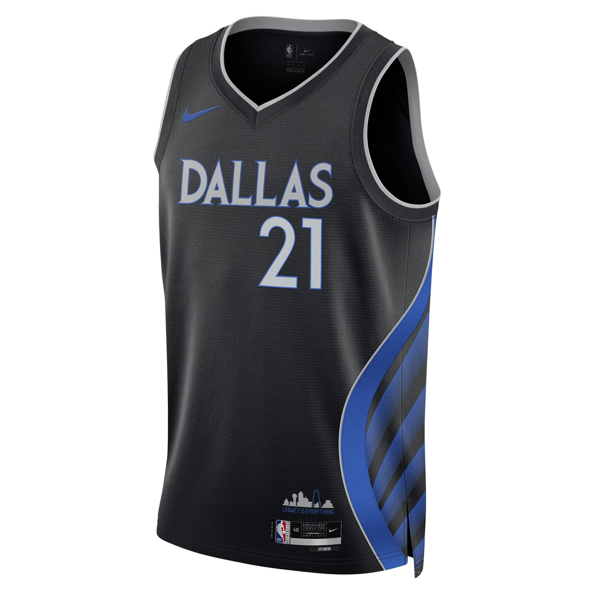 Dallas Mavericks NBA Nike 2025/26 City Edition Swingman Jersey - Black - Daniel Gafford - Unisex