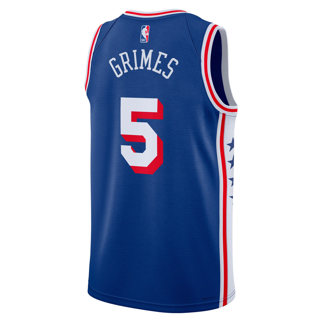 Philadelphia 76ers NBA Nike Icon Edition Swingman Jersey - Royal - Quentin Grimes - Unisex