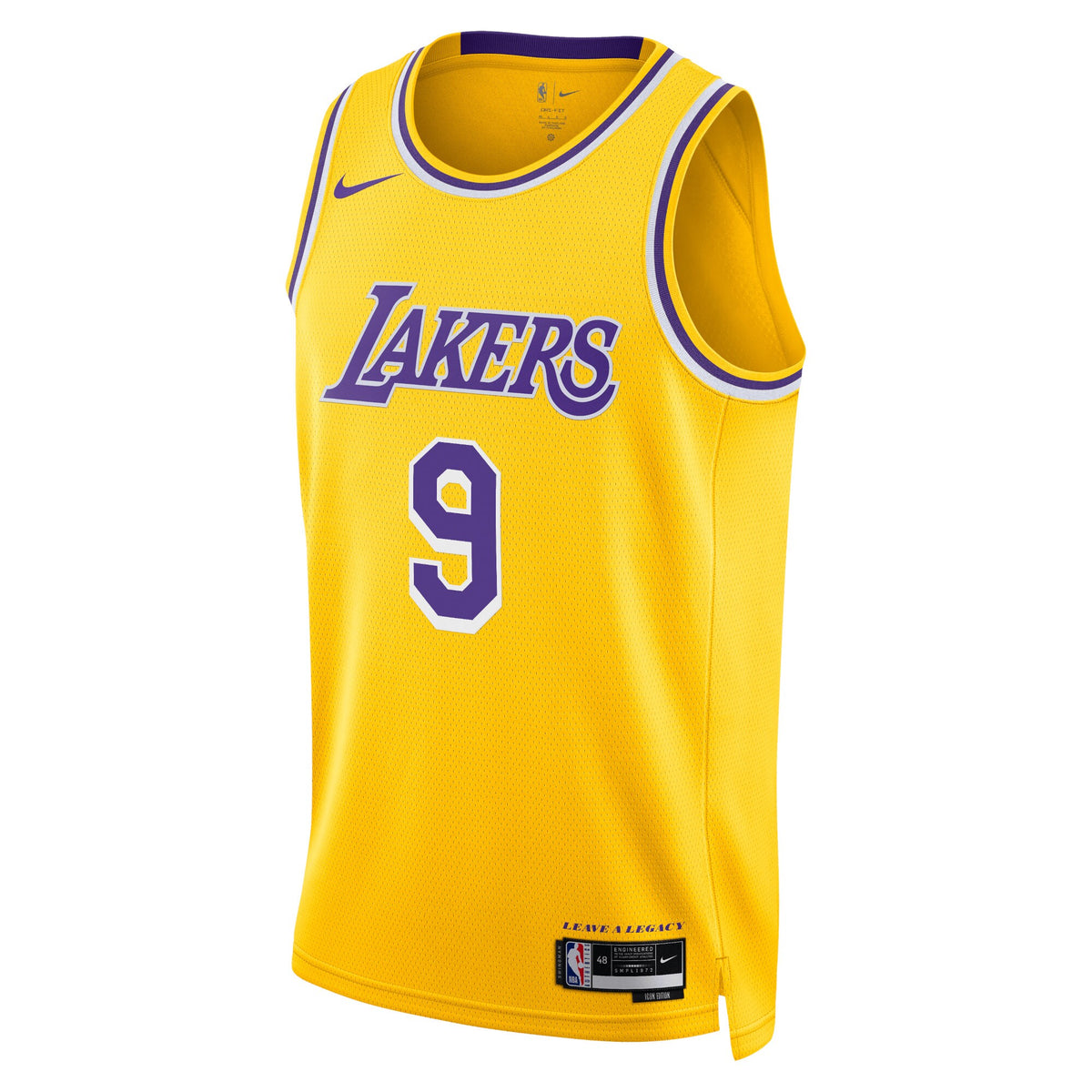 Los Angeles Lakers NBA Nike Icon Swingman Jersey - Gold - Bronny James - Unisex