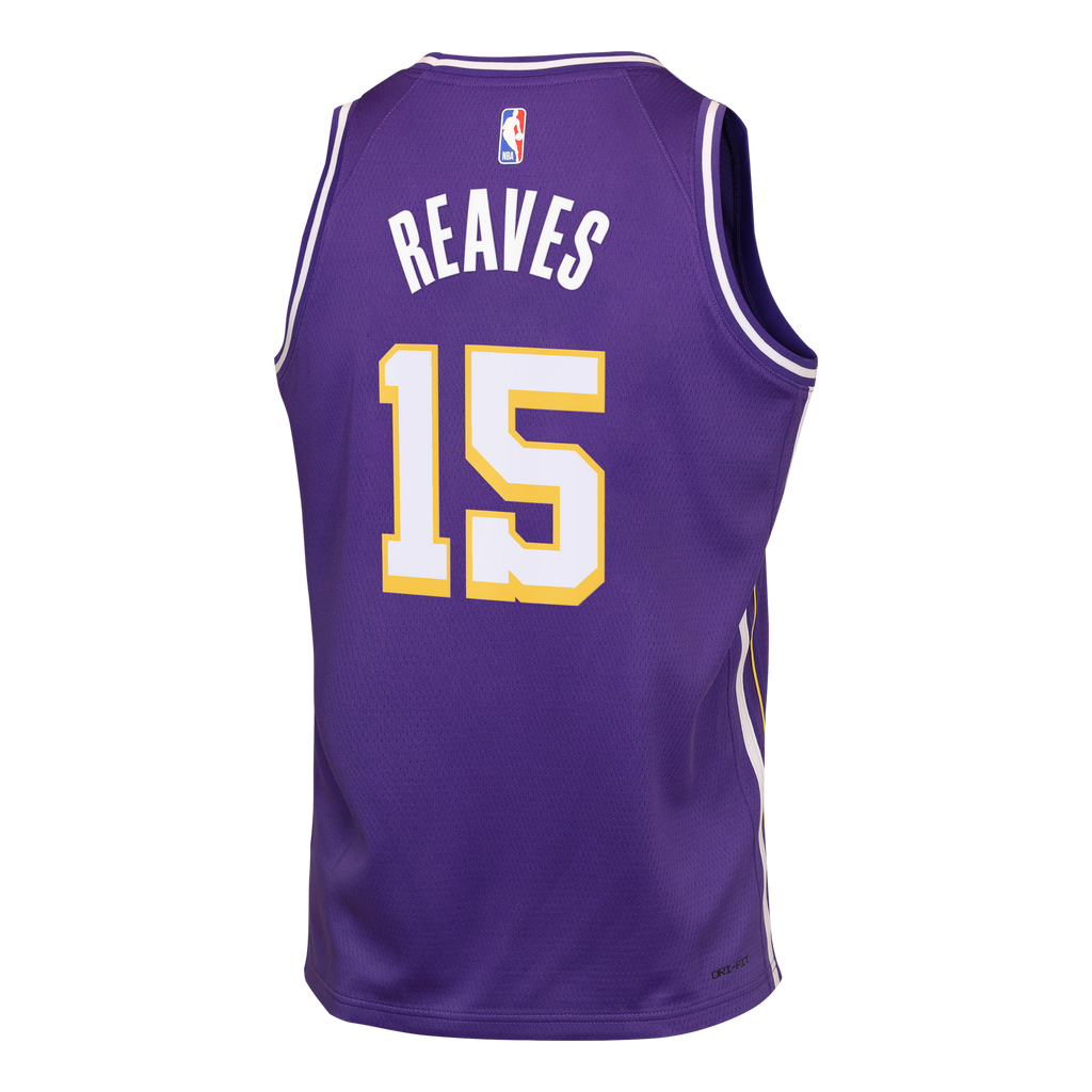Los Angeles Lakers NBA Jordan Brand Statement Edition Jersey - Purple - Austin Reaves - Youth