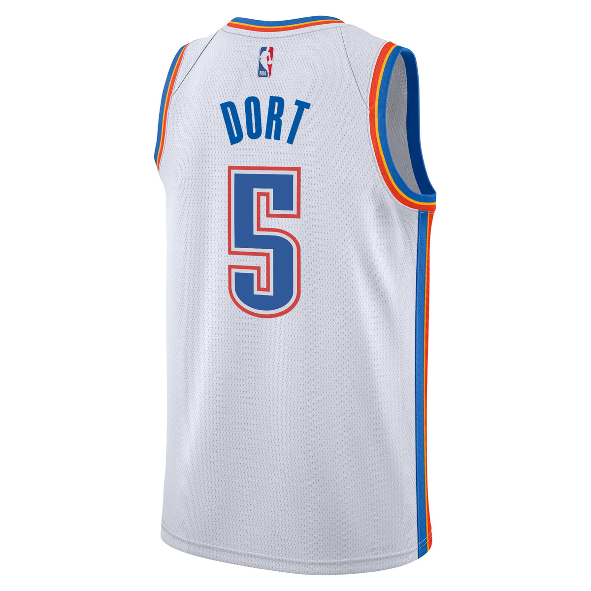 Oklahoma City Thunder NBA Nike Association Edition Swingman Jersey - White - Luguentz Dort - Youth