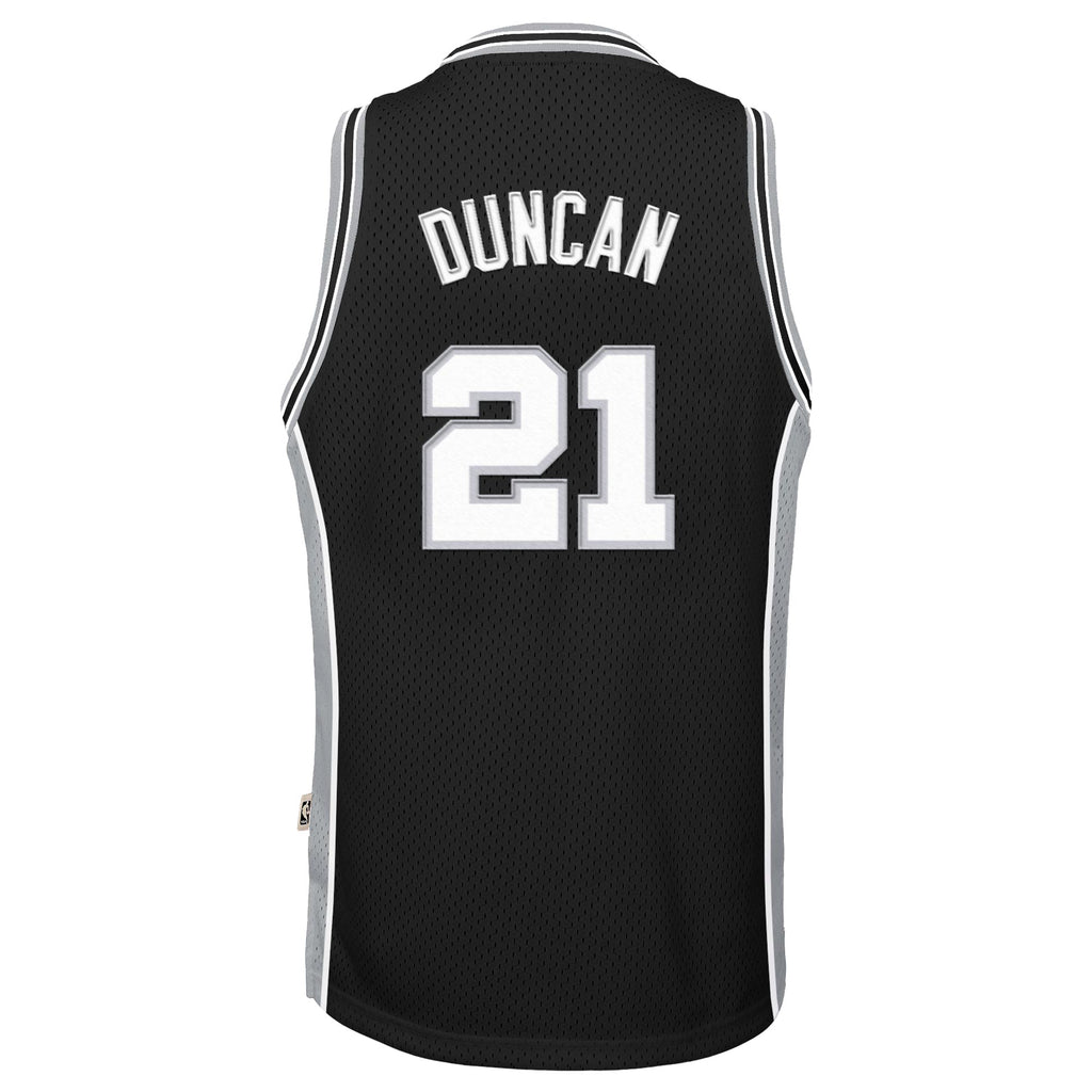 San Antonio Spurs NBA Tim Duncan 1998-99 Hardwood Classics Road Swingman Jersey - Black - Youth