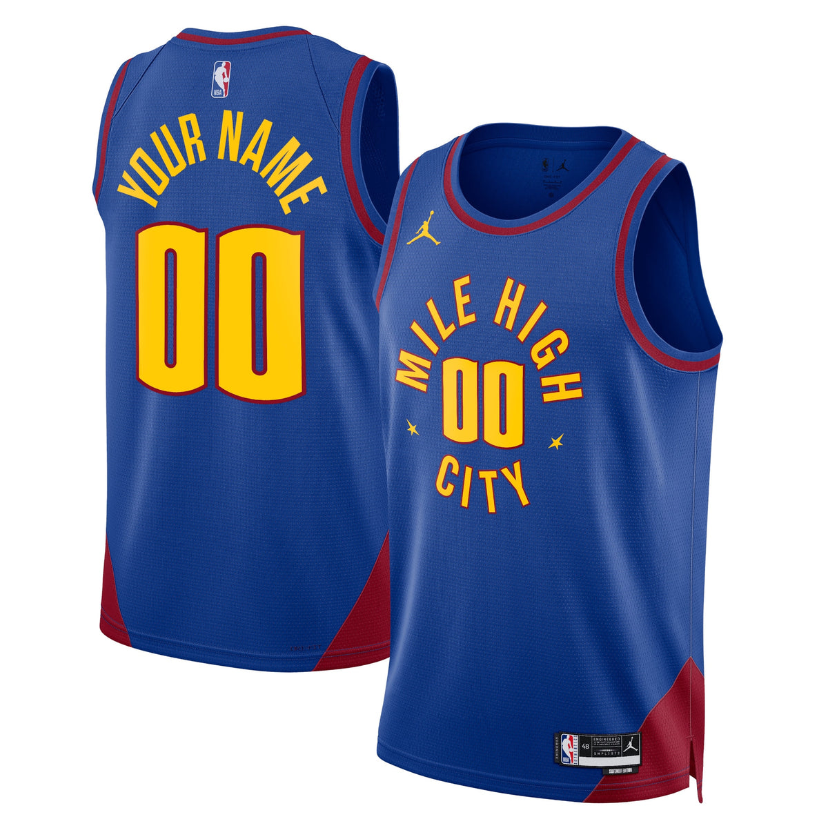 Denver Nuggets NBA Jordan Statement Swingman Jersey - Custom - Unisex