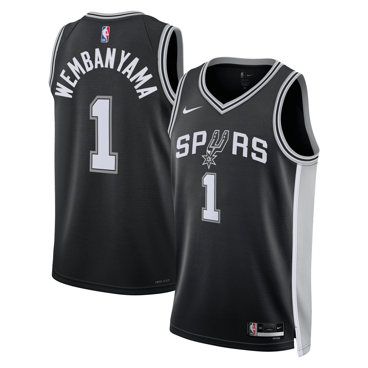 San Antonio Spurs NBA Nike Icon Swingman Jersey - Victor Wembanyama - Men's