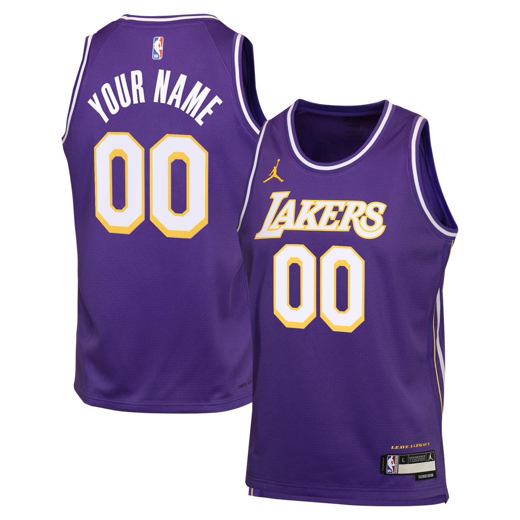 Los Angeles Lakers NBA Jordan Statement Jersey - Custom - Youth
