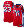 Philadelphia 76ers NBA Jordan Brand Statement Edition Swingman Jersey - Red - LeBron James - Unisex