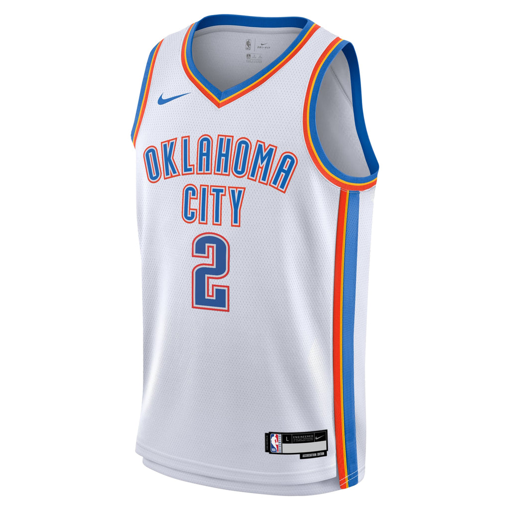 Oklahoma City Thunder NBA Nike Association Edition Swingman Jersey - White - Shai Gilgeous-Alexander - Youth