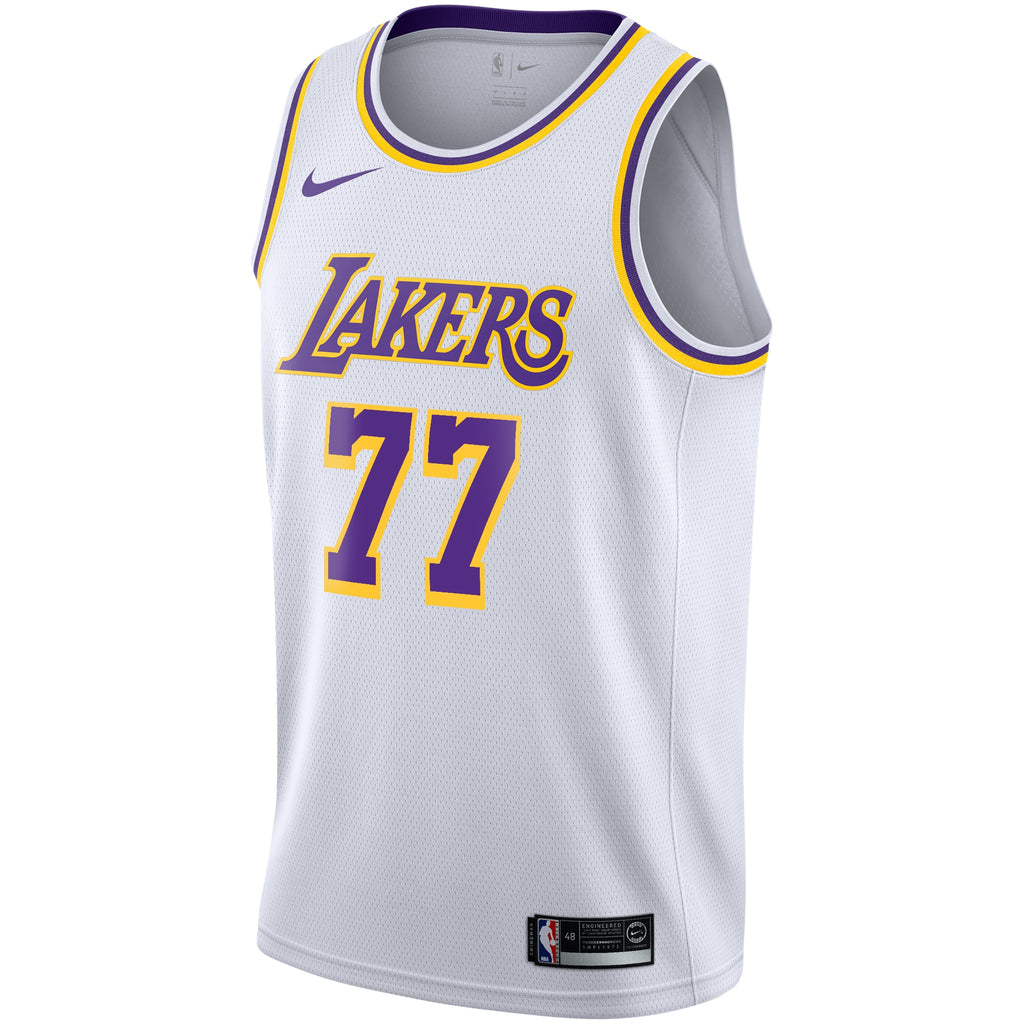 Los Angeles Lakers NBA Nike Association Edition Swingman Jersey - White - Luka Dončić - Youth