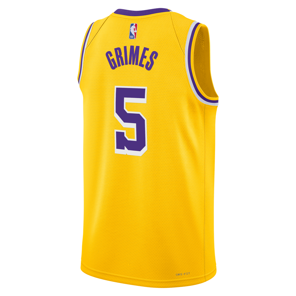 Los Angeles Lakers NBA Nike Icon Edition Swingman Jersey - Gold - Quentin Grimes - Unisex