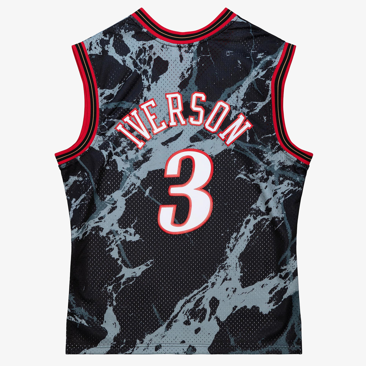 Philadelphia 76ers NBA Mitchell & Ness Allen Iverson 2000 Team Marble Swingman Jersey - Black