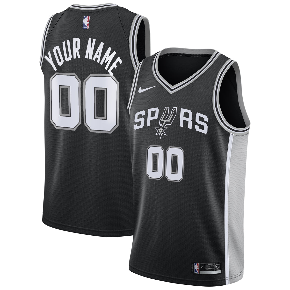 San Antonio Spurs NBA Nike Icon Swingman Jersey - Custom - Youth