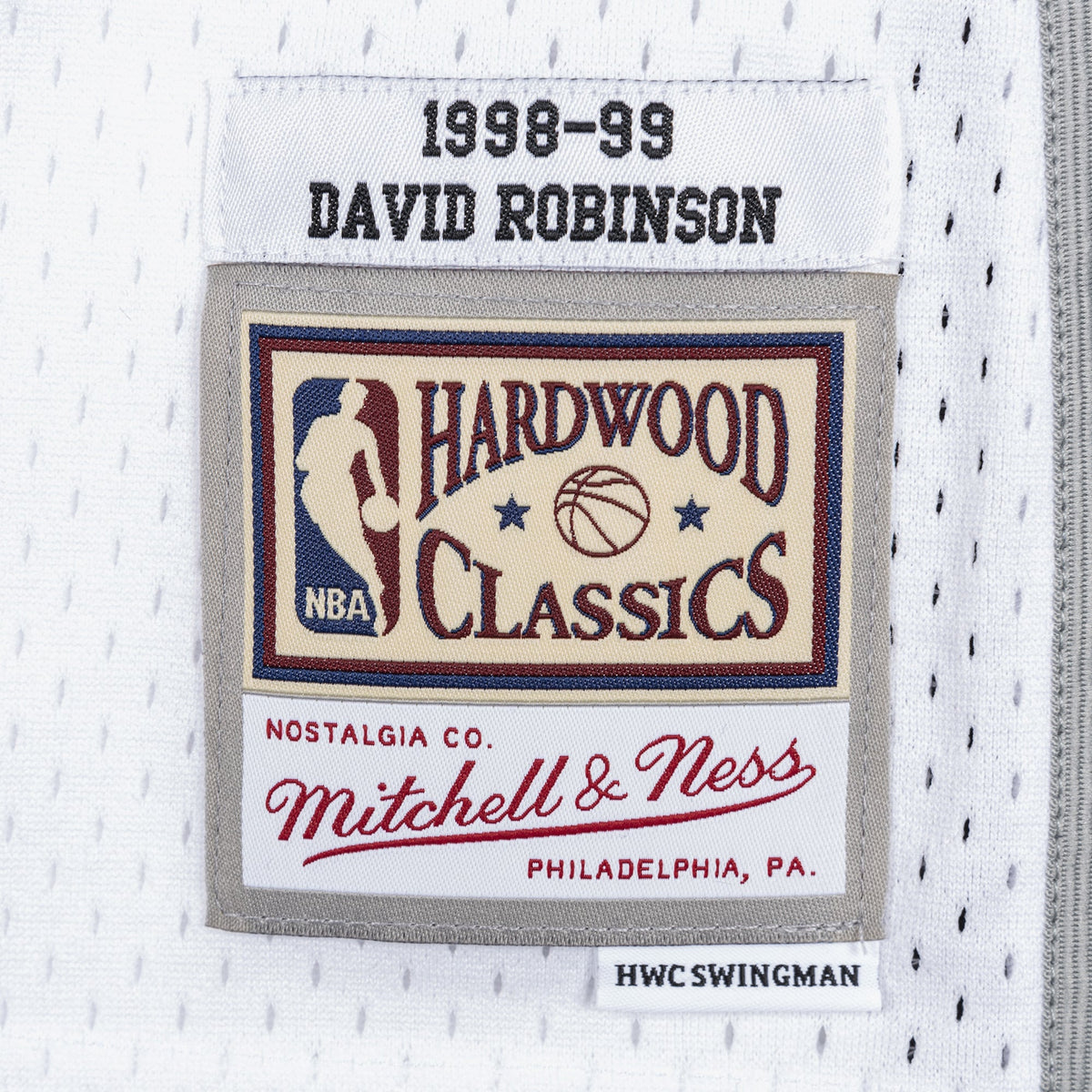 San Antonio Spurs NBA Mitchell & Ness David Robinson 1998 Swingman Authentic Jersey - White
