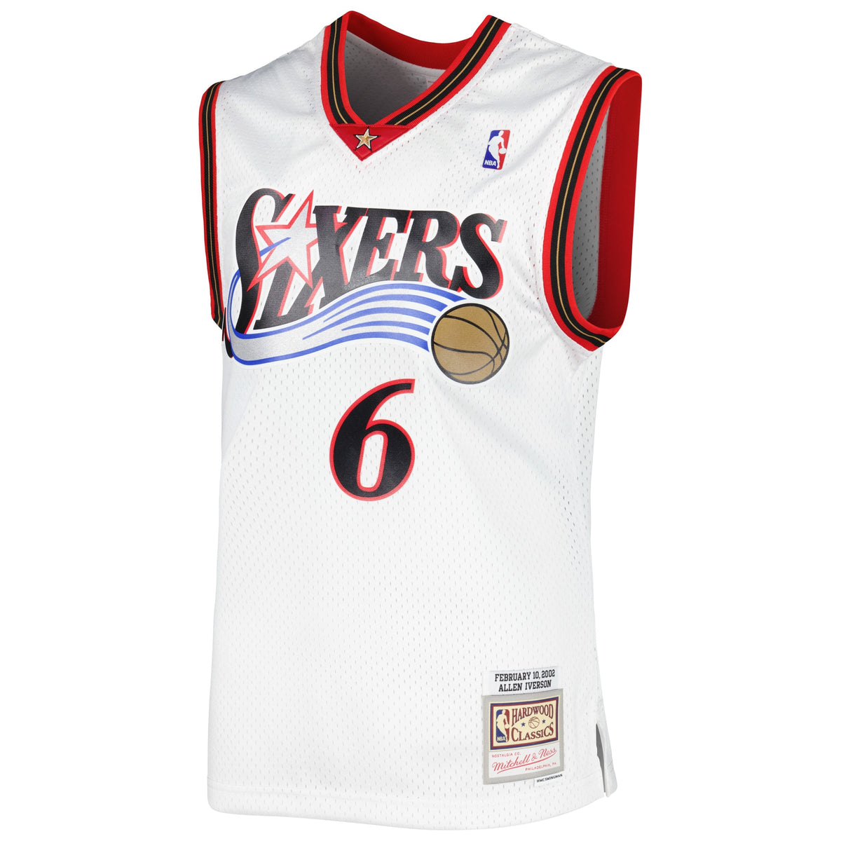 Philadelphia 76ers NBA Men's Mitchell & Ness Allen Iverson White 2002/03 Hardwood Classics Swingman Jersey