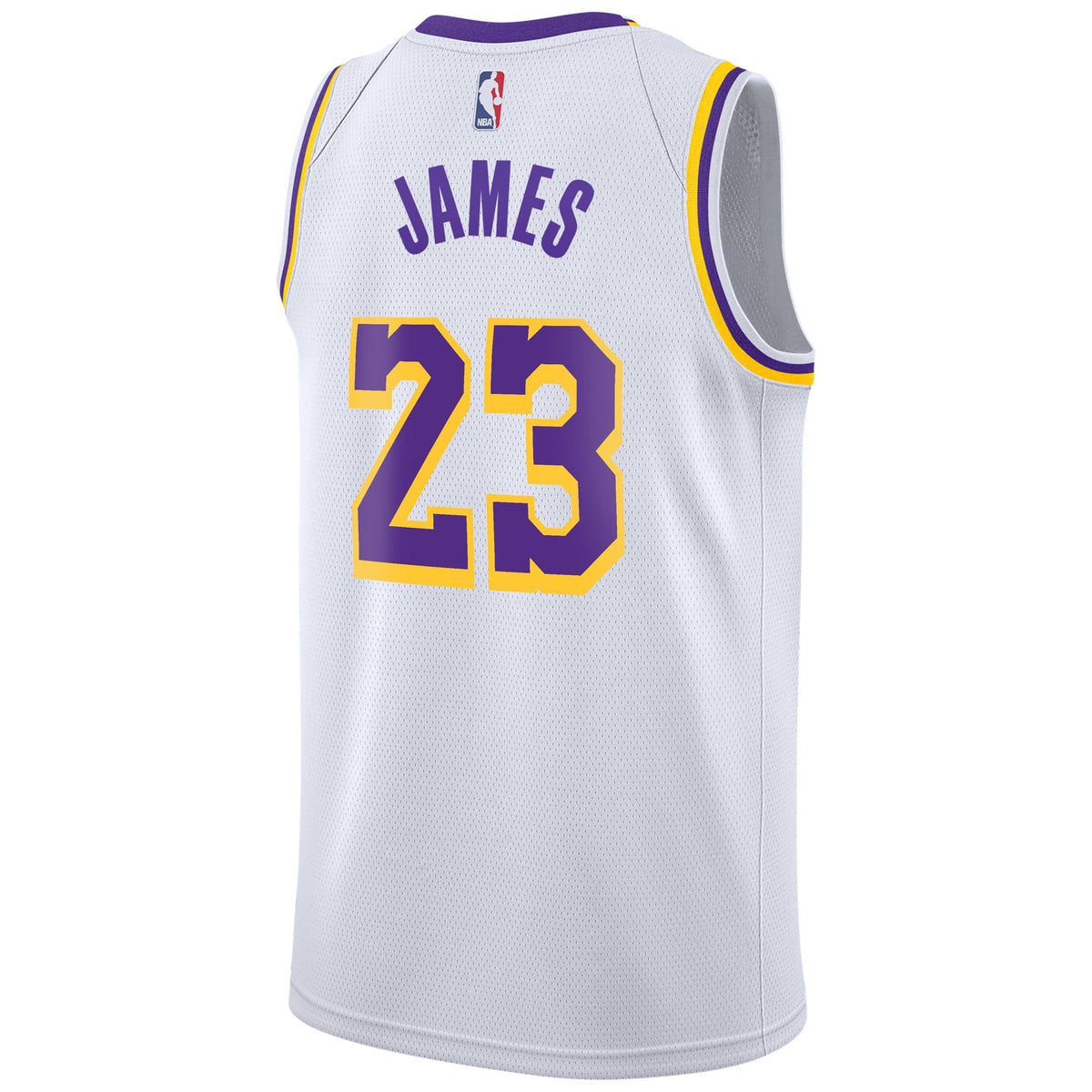 Los Angeles Lakers NBA Nike Association Edition Swingman Jersey - White - LeBron James - Youth