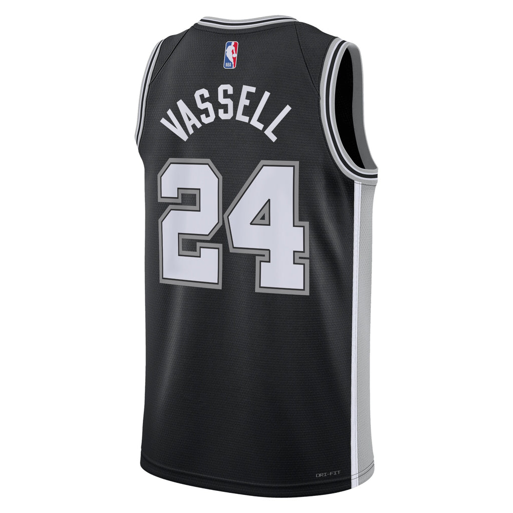 San Antonio Spurs NBA Nike Icon Edition Swingman Jersey - Black - Devin Vassell - Unisex