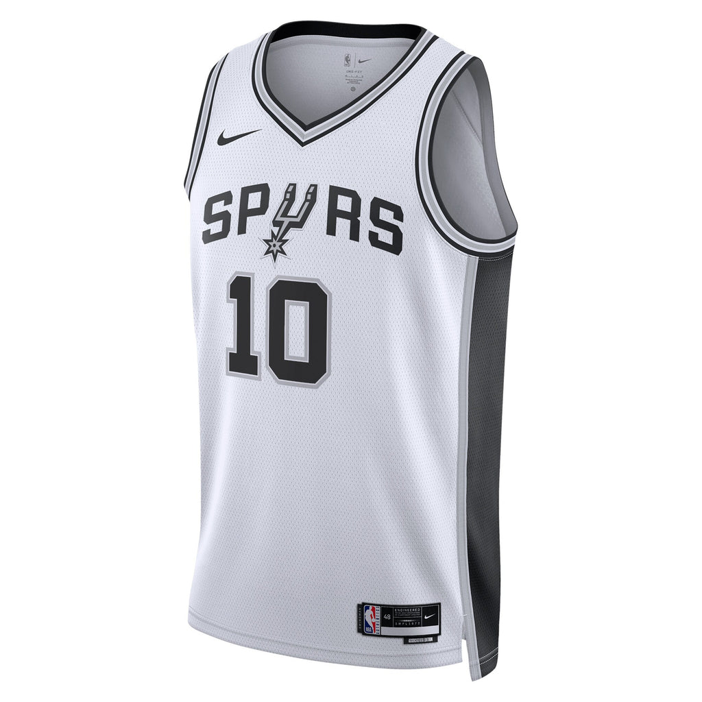 San Antonio Spurs NBA Nike Association Edition Swingman Jersey - White - Jeremy Sochan - Unisex