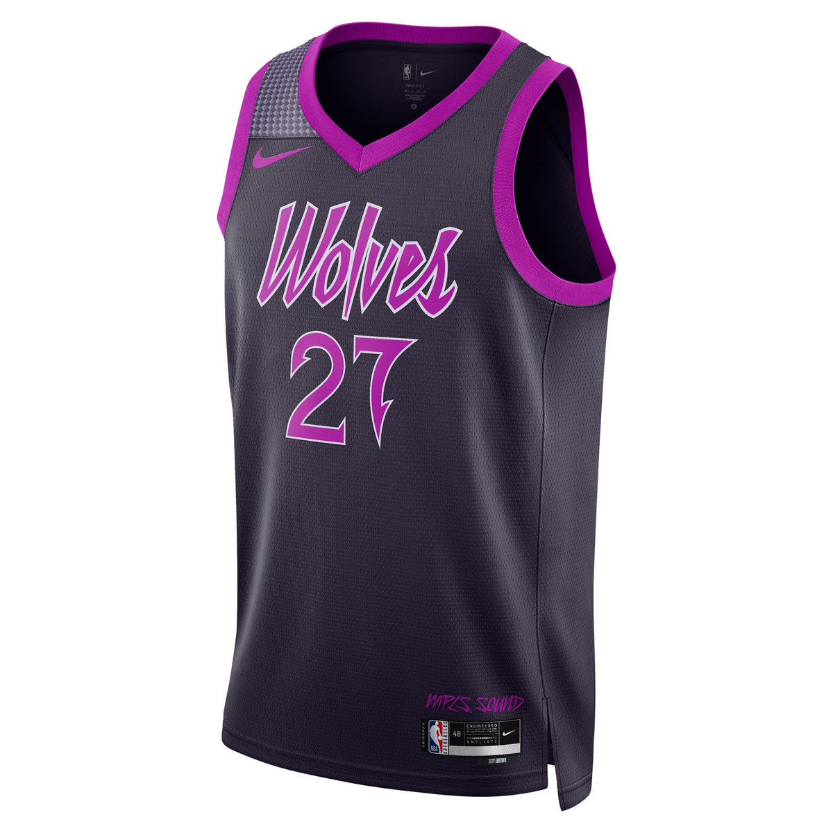 Minnesota Timberwolves NBA Nike 2025/26 City Edition Swingman Jersey - Black - Rudy Gobert - Unisex