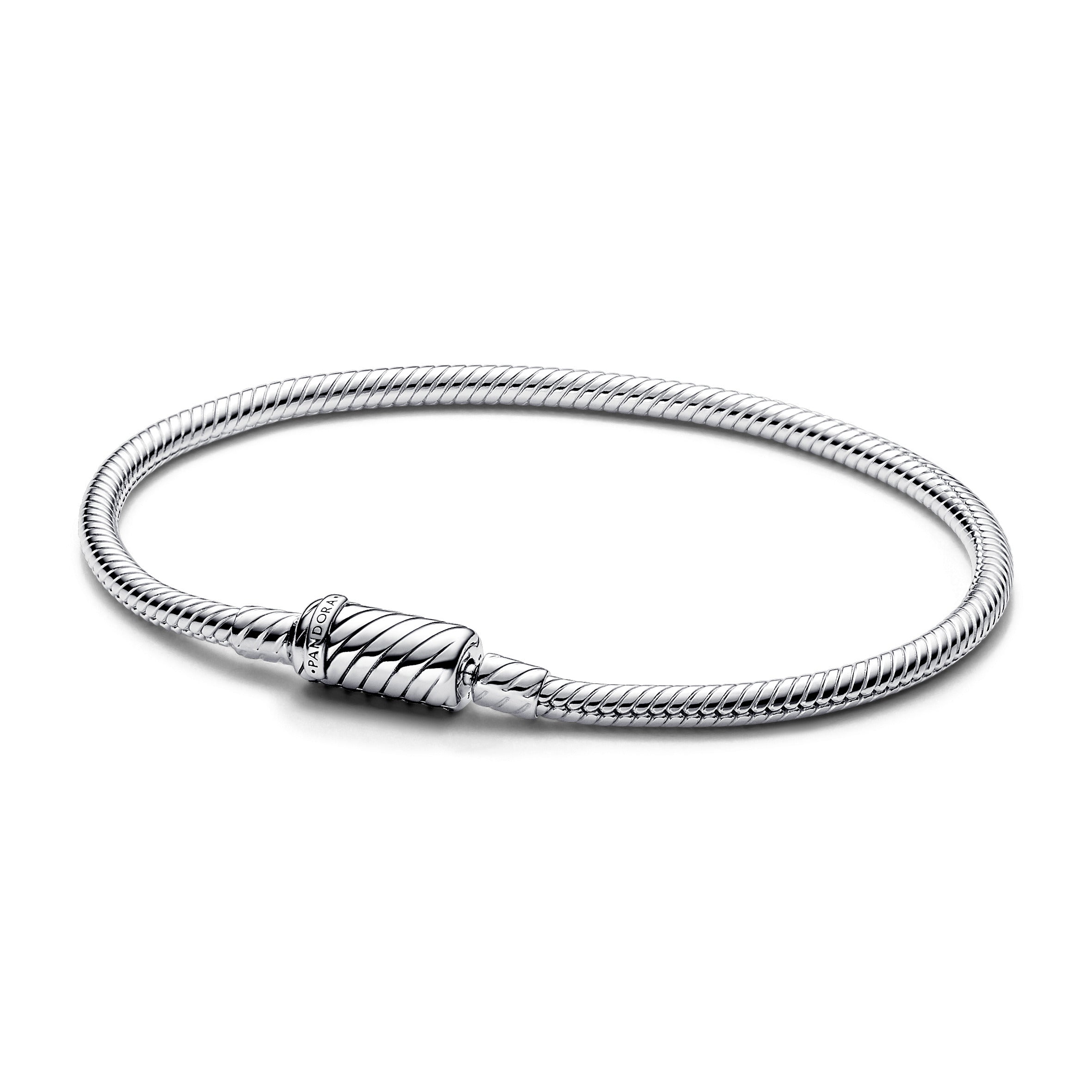 PANDORA Moments Sliding Magnetic Clasp Snake Chain Bracelet Sterling Silver Bracelets Jewelry Gift