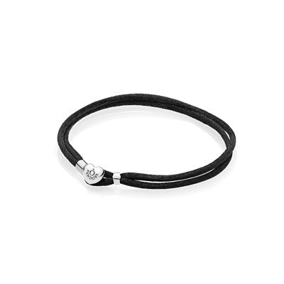 PANDORA Moments Fabric Cord Bracelet Black Bracelets Chain Bracelet Jewelry Gift